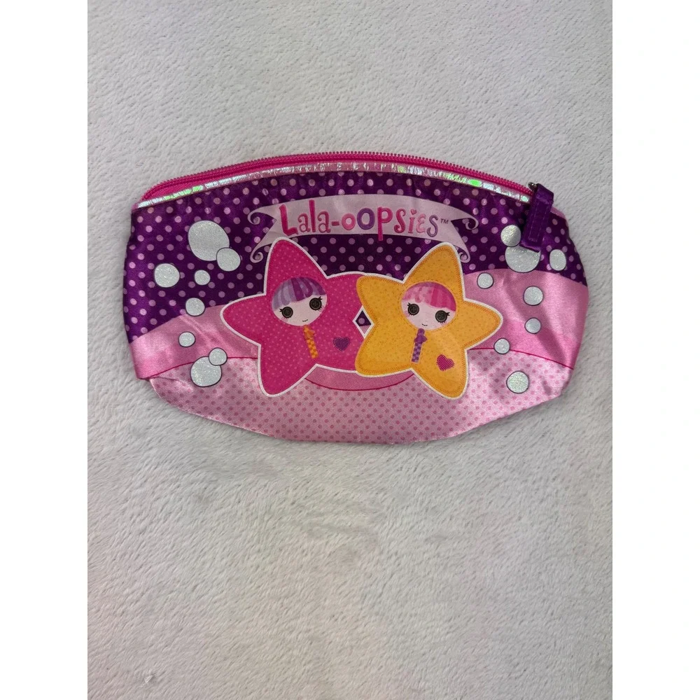 Lala-oopsies MGA Pink Purple Star Character Zippered Makeup Pouch Bag